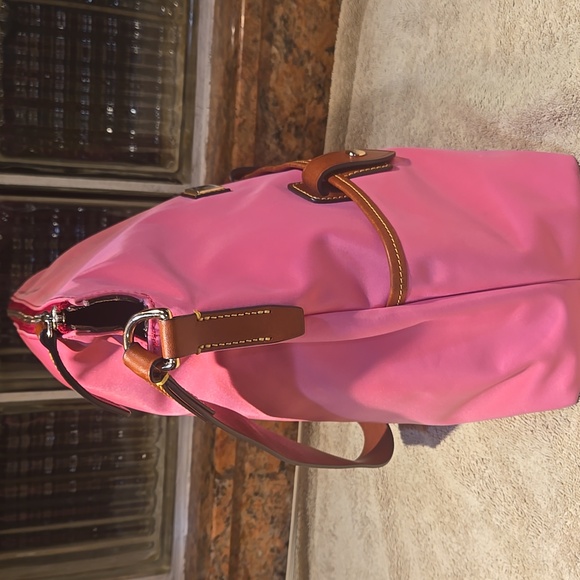 Dooney & Bourke Pink and Brown Shoulder Bag EUC - Picture 5 of 15